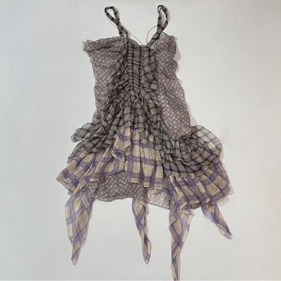 Roberto Cavalli Silk Print Layered Dress - Picture 1 of 9
